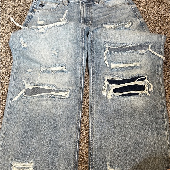 KanCan Light Blue Distressed Flare Jeans - Picture 5 of 5